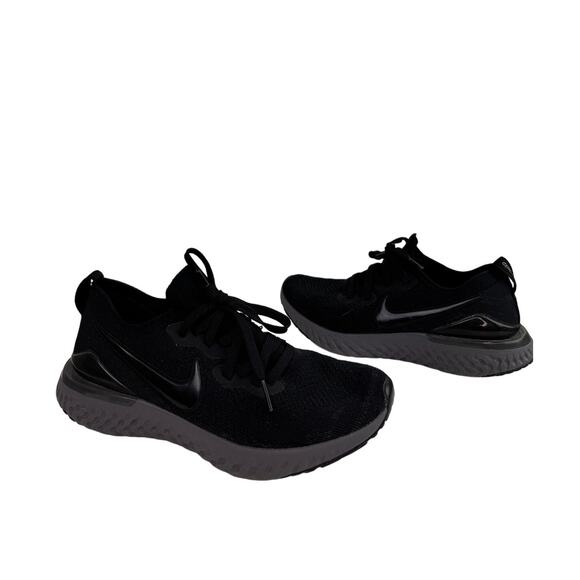 NIKE Epic React Flyknit 2 Women's Sneakers Black Running Shoes BQ8927-001 US 8 - Picture 1 of 6